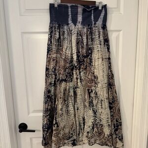 Solitaire Long tie-dye long Skirt Size S w Inside Ties For Pick Ups Festival